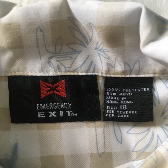 Emergency Exit Hawaiian Button Down Shirt - Picture 4 of 7